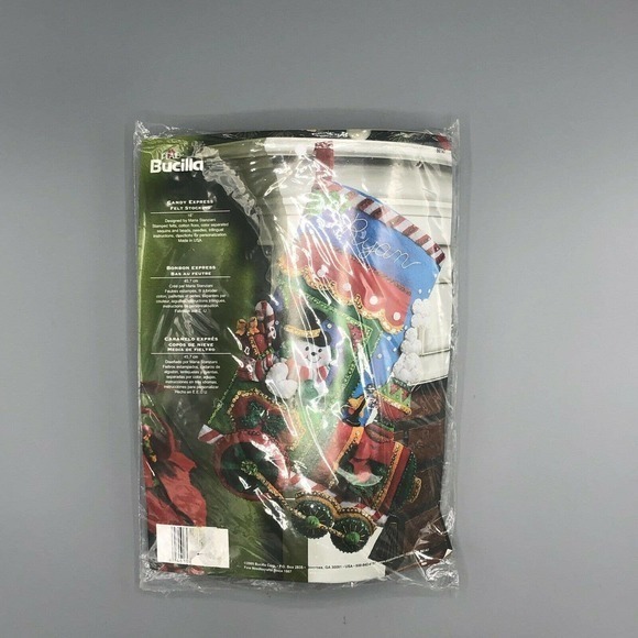 NEW Bucilla Candy Express 18 inch Christmas Felt Stocking Maria Stanziani 86147 - Picture 4 of 6